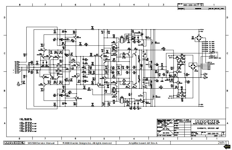Mackie_SRS1500_Service_Manual维修服务手册含电器原理图