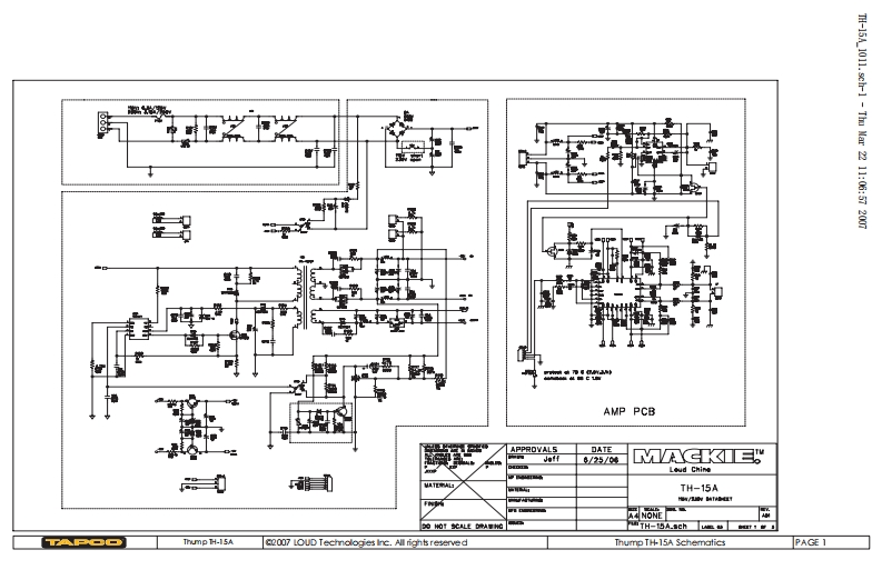 Mackie_TH-15A_Thump_Schematic电器原理图s