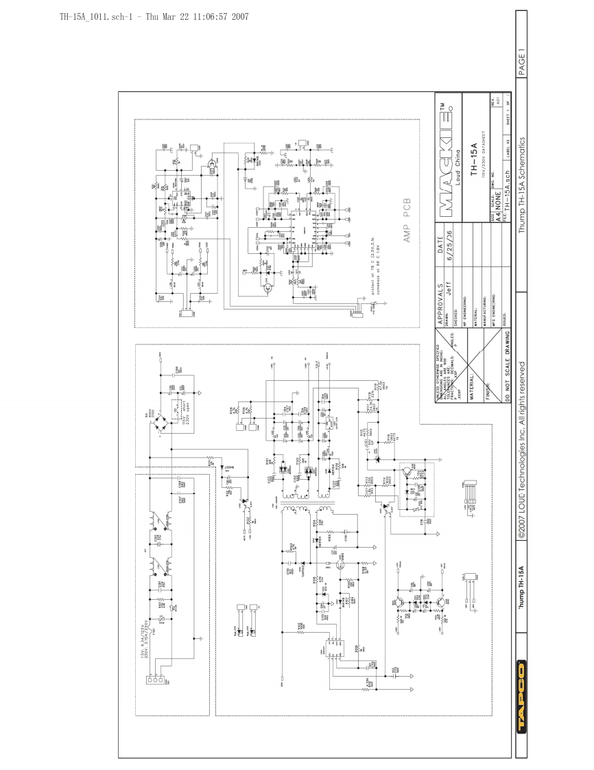 Mackie_Thump_TH-15A_PCB_Schematic电器原理图s