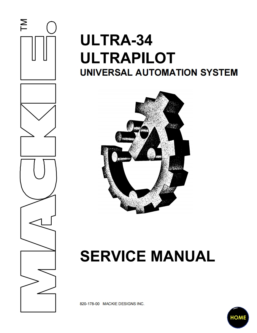 Mackie_Ultra-34_Ultrapilot_Service_Manual维修服务手册含电器原理图
