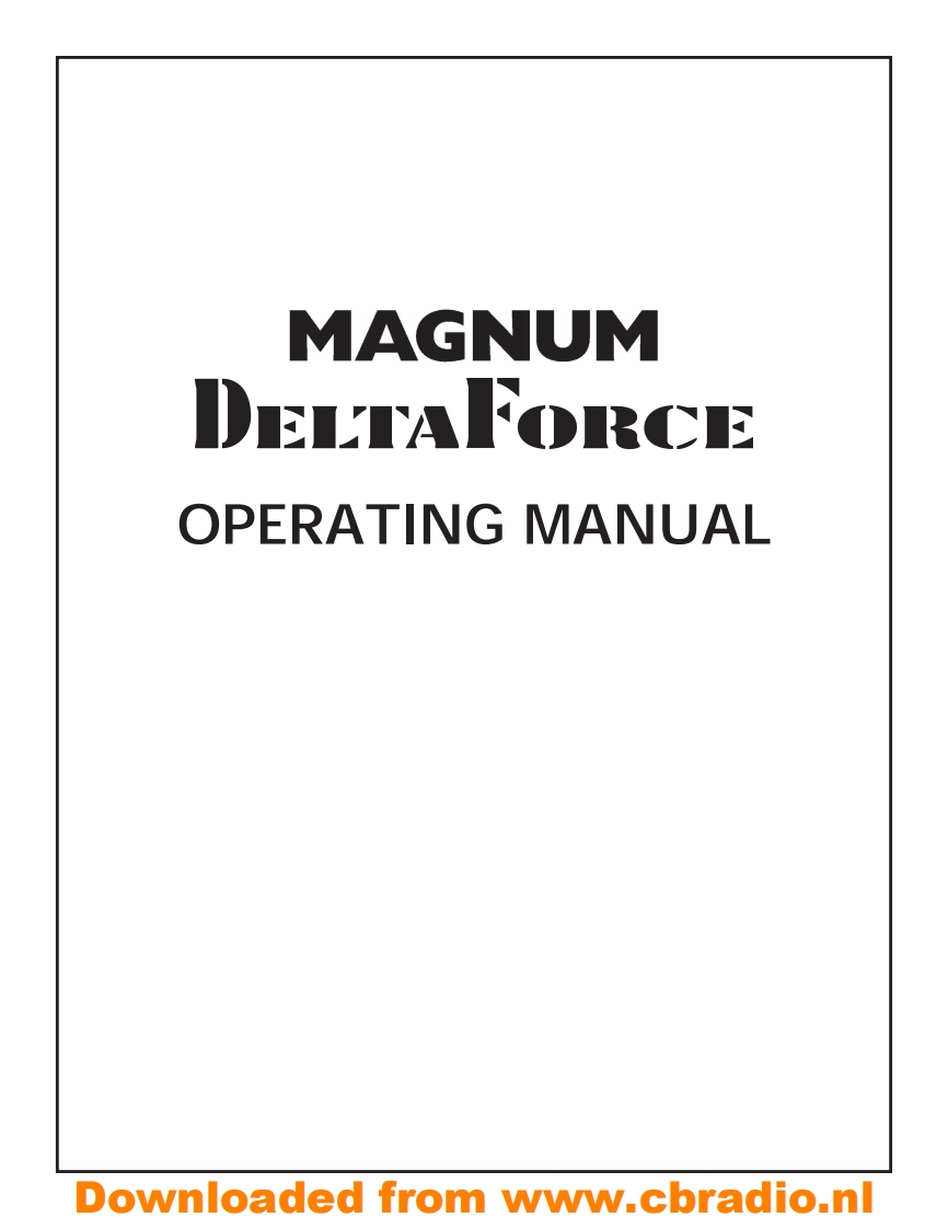 Magnum_DeltaForce_ENG操作说明书手册