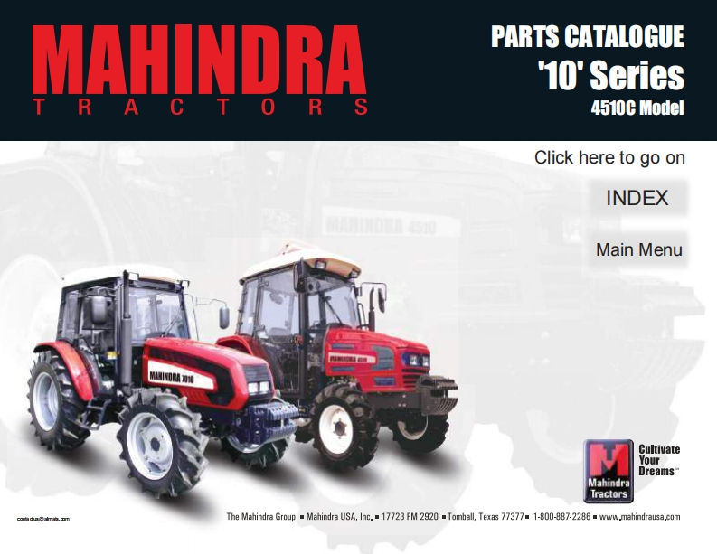 Mahindra-4510C-Tractor-零部件手册-PDF