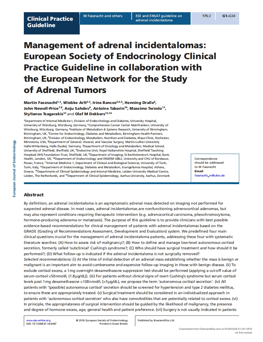 Management-of-adrenal-incidentalomas