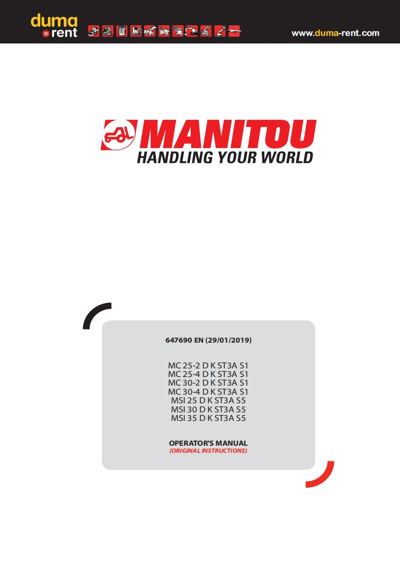 Manitou-MC25-4-Operators-Manual操作与维护保养说明书手册