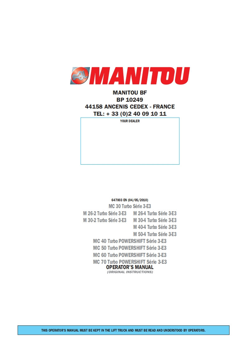 Manitou-MC30-4-Operations-Manual操作与维护保养说明书手册