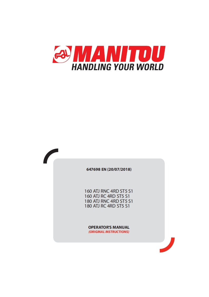Manitou160ATJ-Operations-Manual操作与维护保养说明书手册