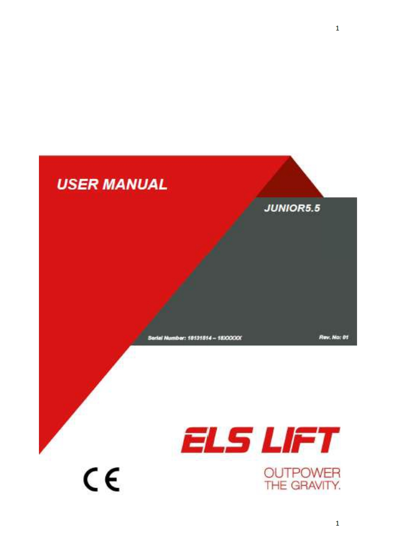 Manual-EL5.5-Junior-Small-Lift操作与日常维护手册