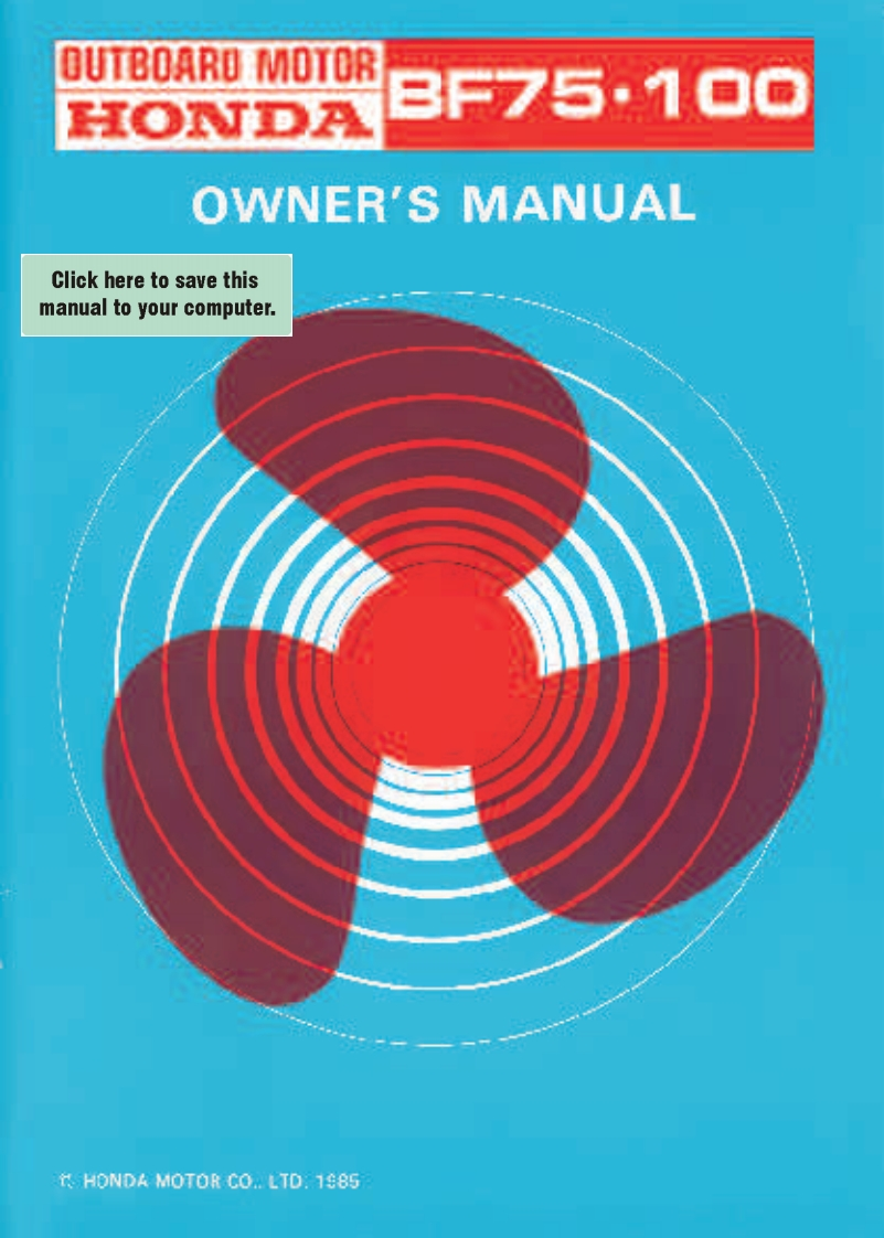 Manual-Honda-B100操作说明书手册