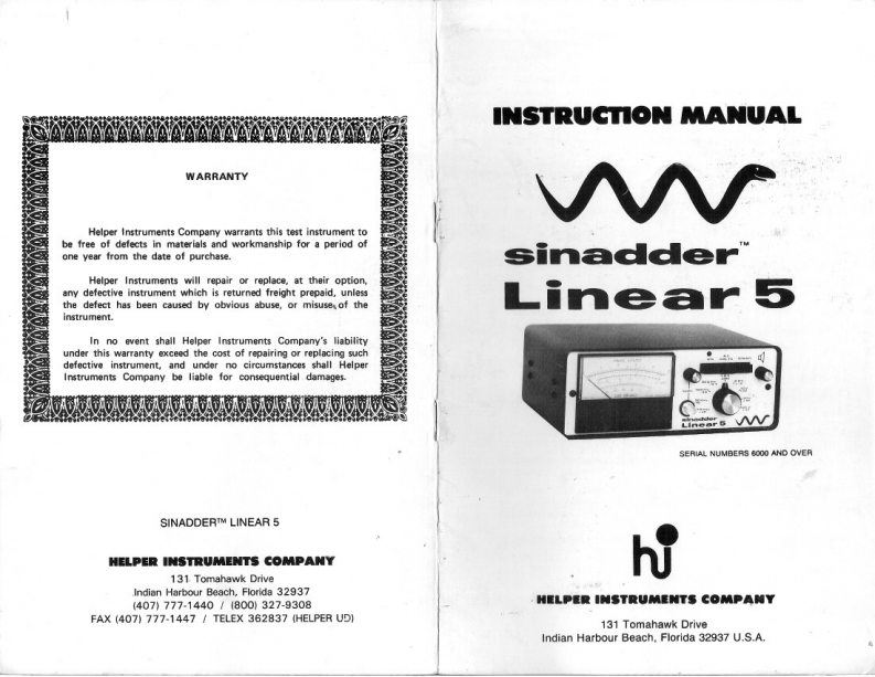Manual-Sinadder-Linear-5操作说明书手册