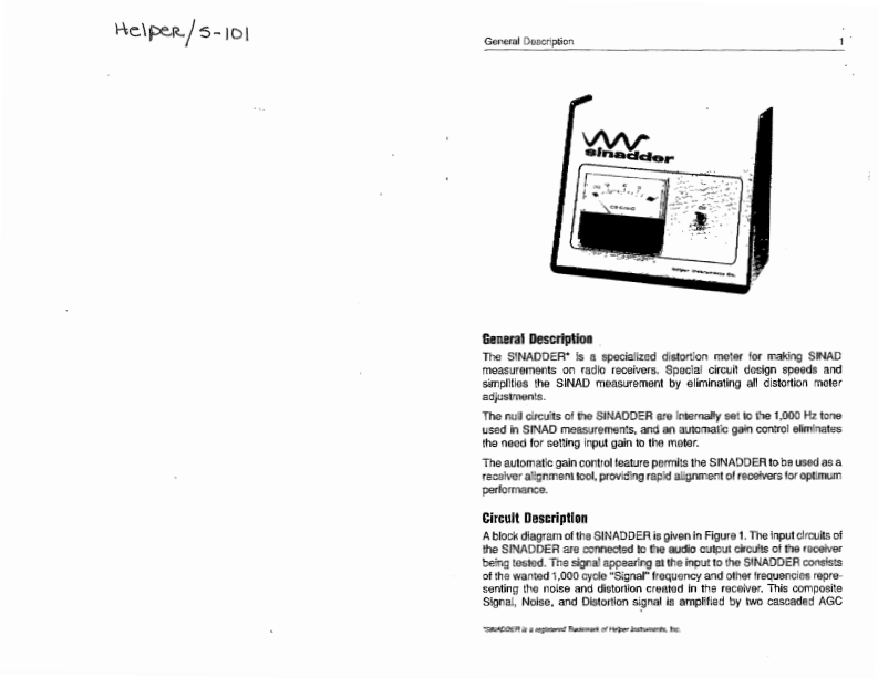 Manual-Sinadder-S-101操作说明书手册