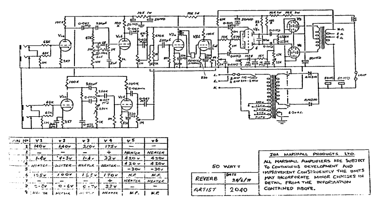 Marshall-Artiste-50W-2040-Schematic