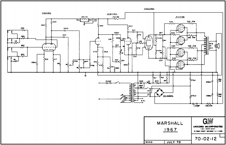 Marshall-Major-1967U-Lead-200W-Schematic
