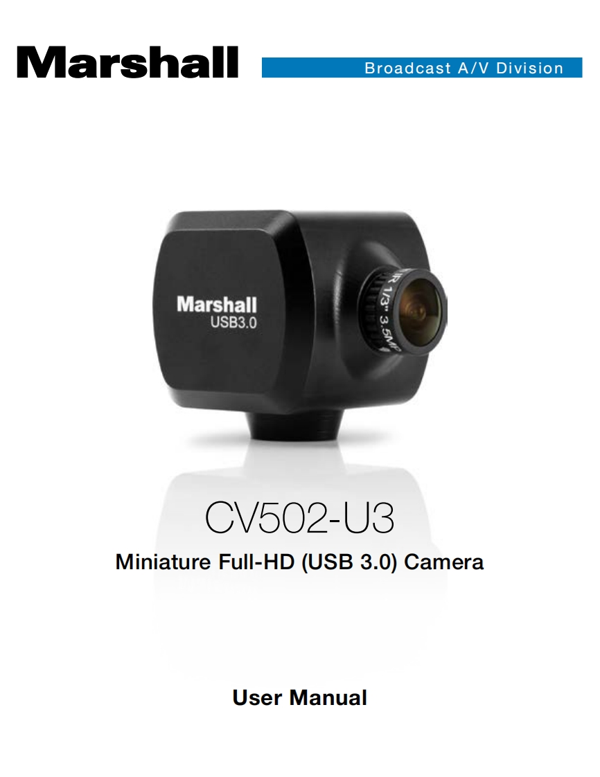 Marshall_CV502-U3_使用说明书手册