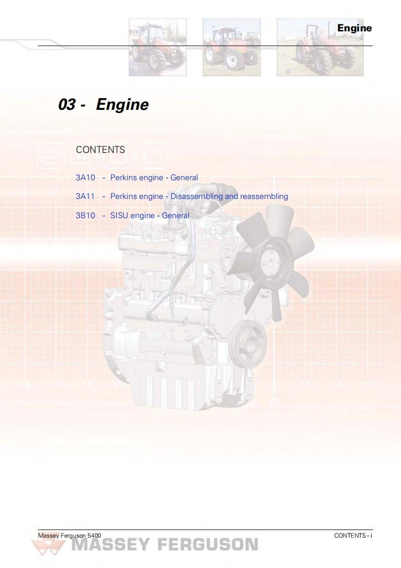 Massey-Ferguson-MF5400-Manual-03-Engine-Service-Manuals维修手册