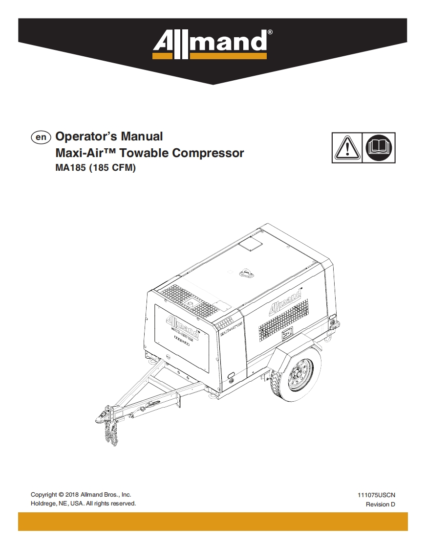 Maxi-Air-185-Operators-Manual-2018-111075-Rev-D操作与维护手册