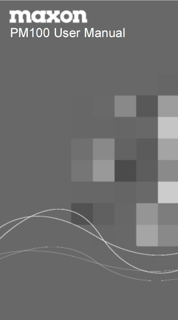 Maxon_PM100_Manual操作说明书手册
