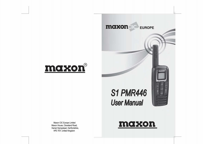 Maxon_S1_Manual操作说明书手册