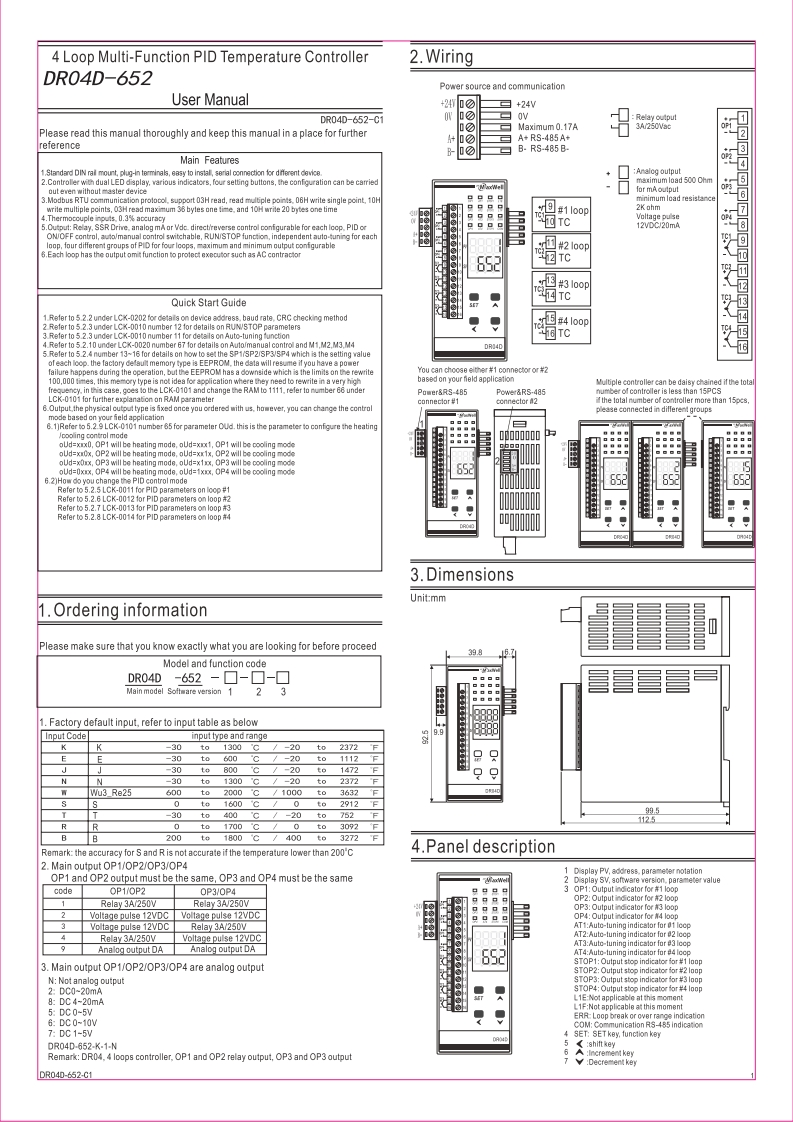 Maxwell-Usermanual(DR04D-652DinRailmountTemperaturecontroller)使用说明书手册