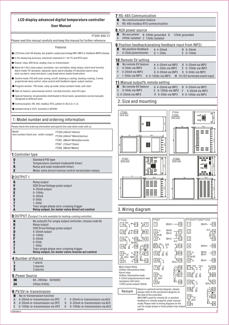 Maxwell-Usermanual(FT200LCDController)使用说明书手册