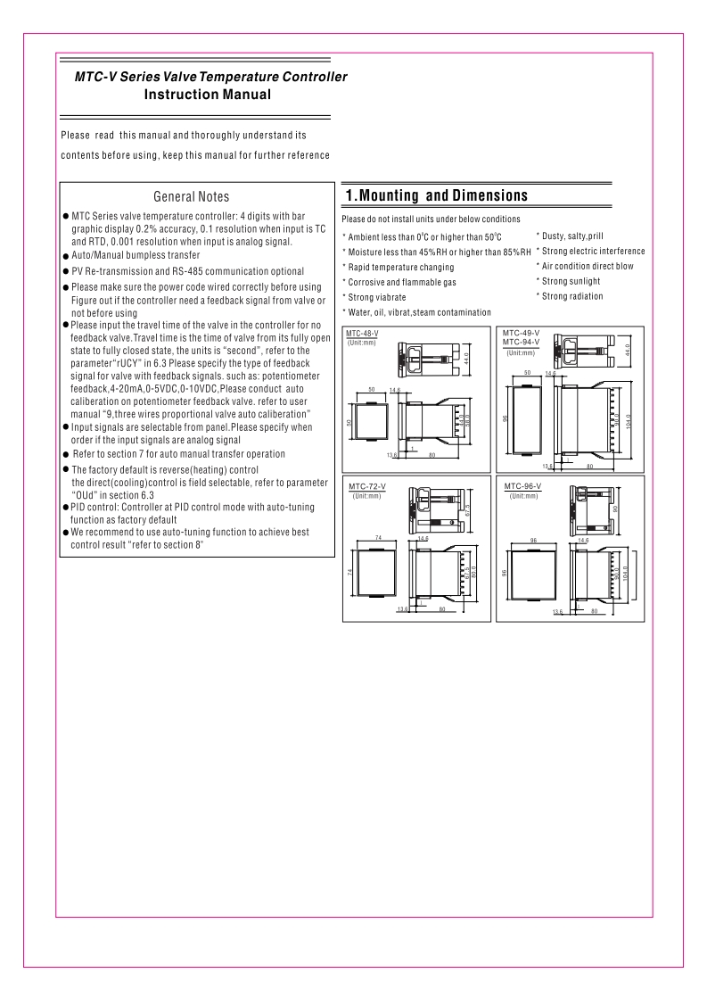 Maxwell-Usermanual(MTC-VValveTemperatureController)使用说明书手册