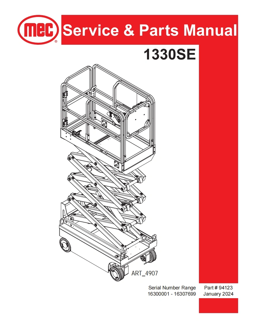 Mec-ce---Parts-Manual-Servic-1330SE维修图纸手册零部件选型手册