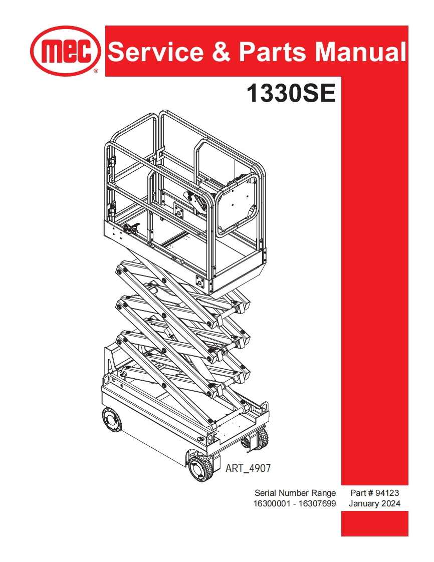 Mec-ce--Parts-Manual-Servic-1330SE维修图纸手册零部件选型手册