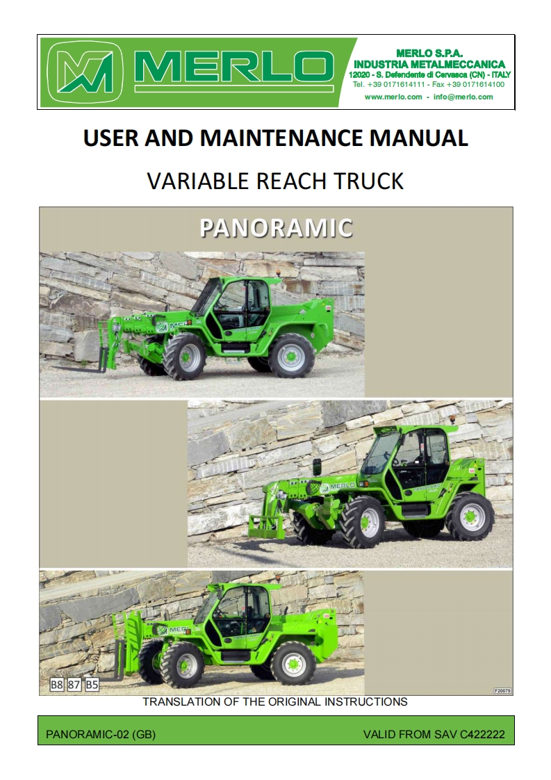 Merlo-P40-17EE-Operations-Manual操作与维护保养说明书手册