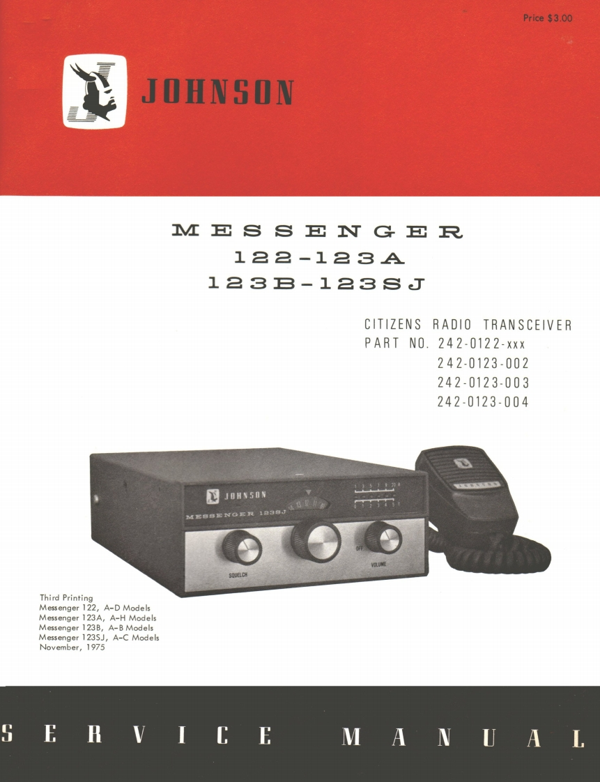 Messenger-122_123A_123B_123SJ_Service_Manual维修手册含电器原理图