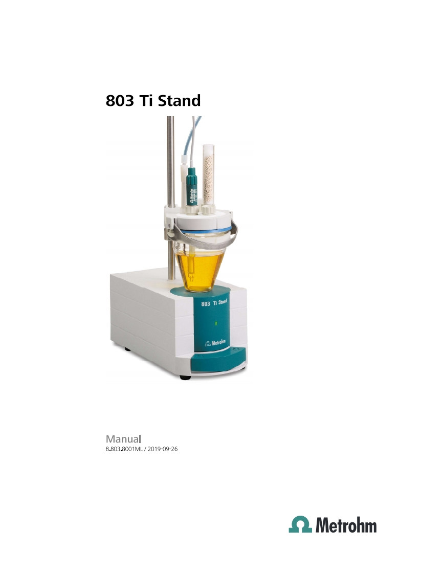 Metrohm-803-Ti-Stand-操作说明书手册