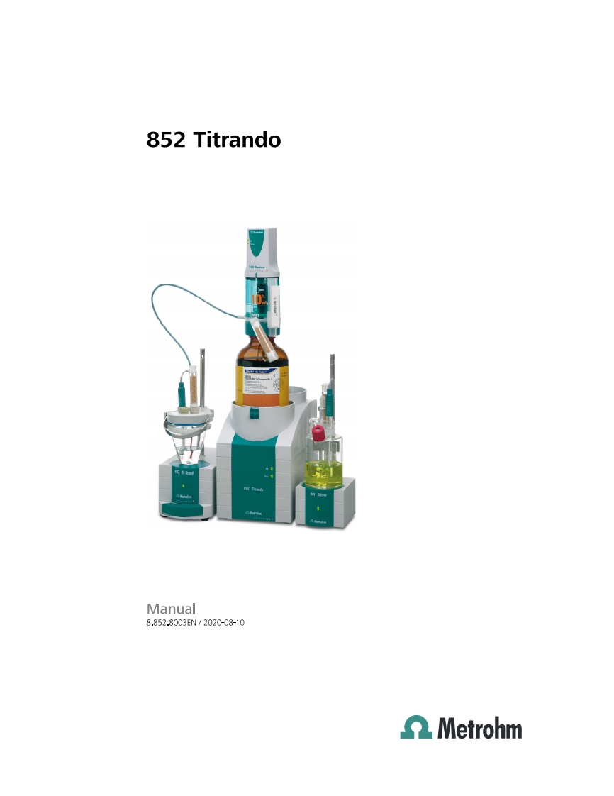 Metrohm-852-Titrando-操作说明书手册
