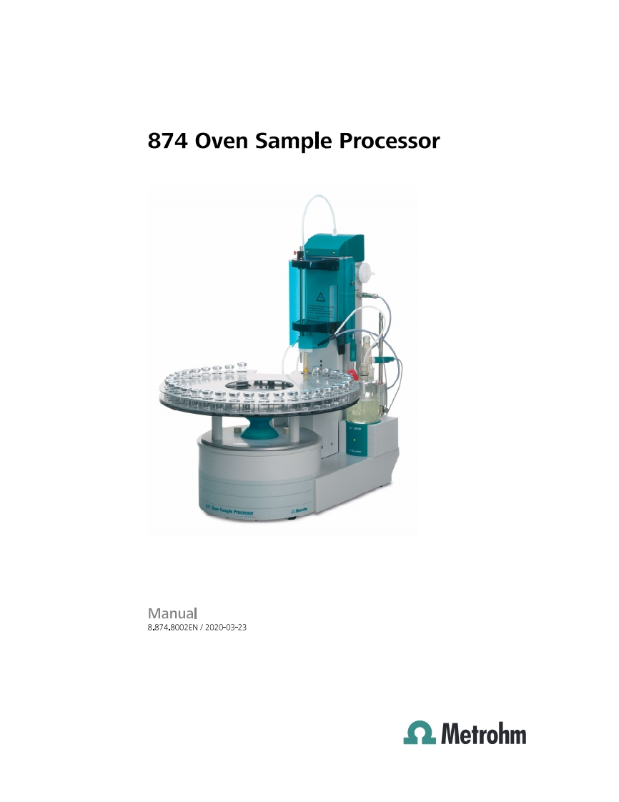 Metrohm-874-Oven-Sample-Processor-操作说明书手册