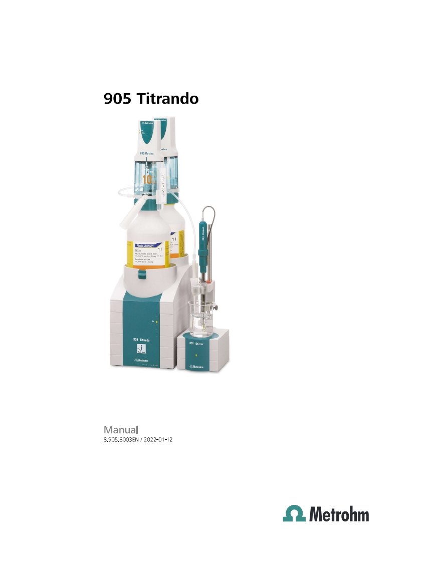 Metrohm-905-Titrando-操作说明书手册