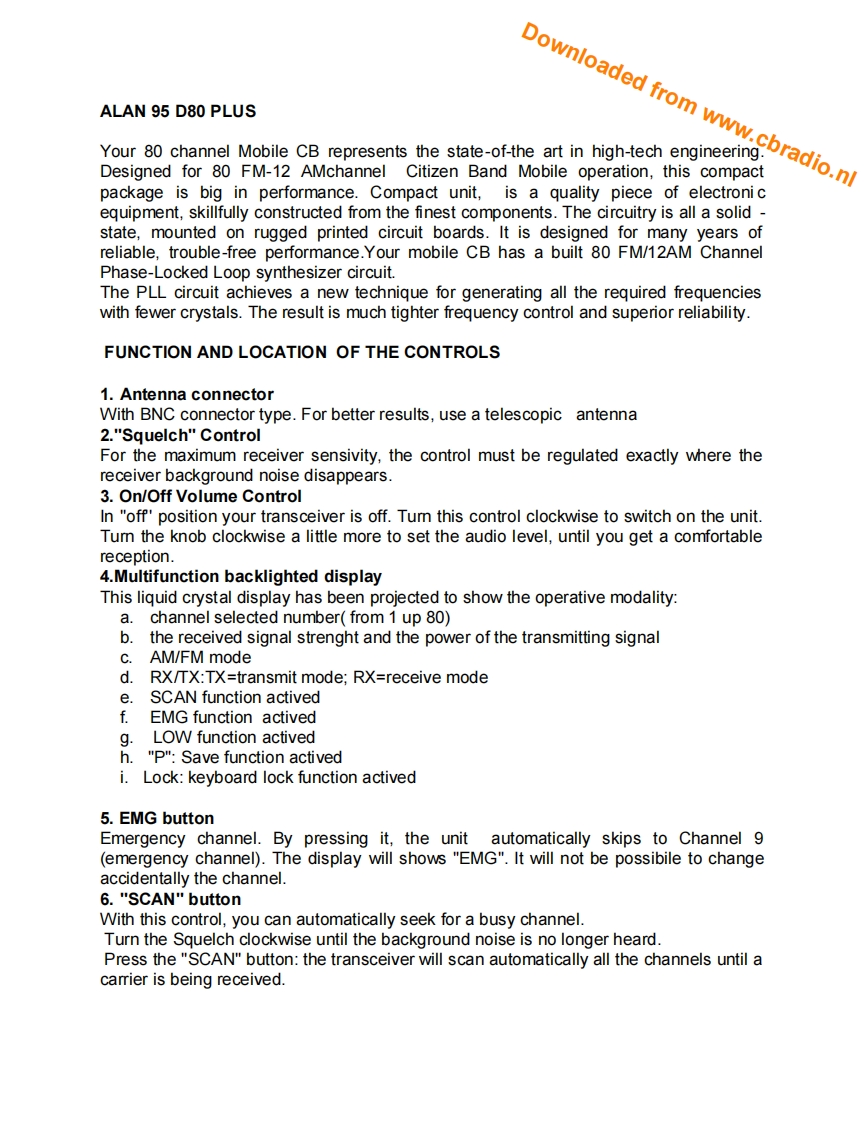 Midland-Alan_95-_DE_使用说明书手册