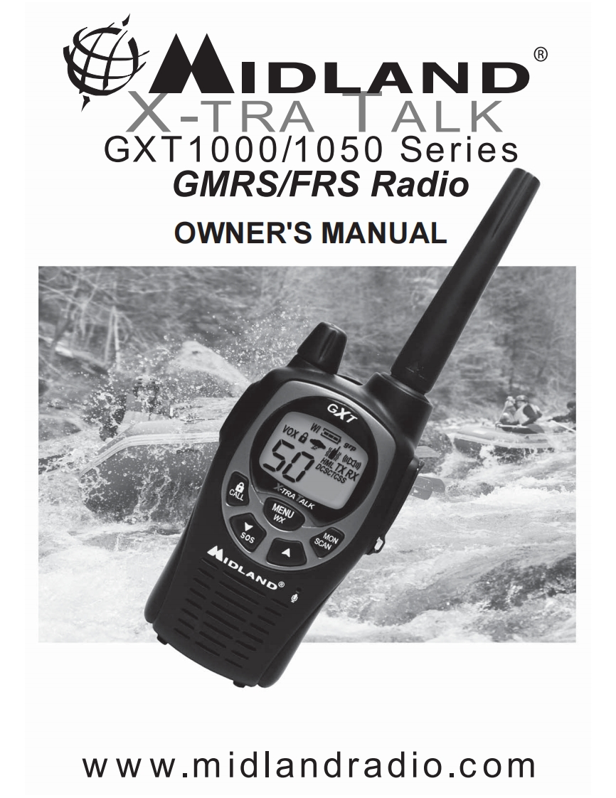 MidlandGXT-1000操作说明书手册