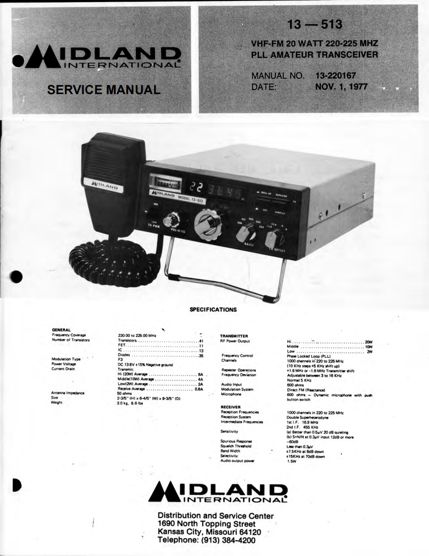 Midland_13-513_维修维护电器原理图手册