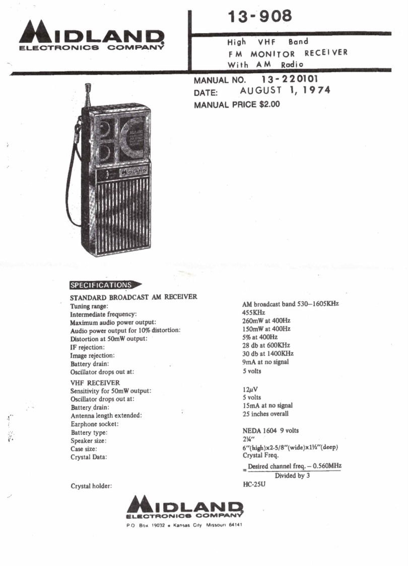 Midland_13-908_Manual操作说明书手册