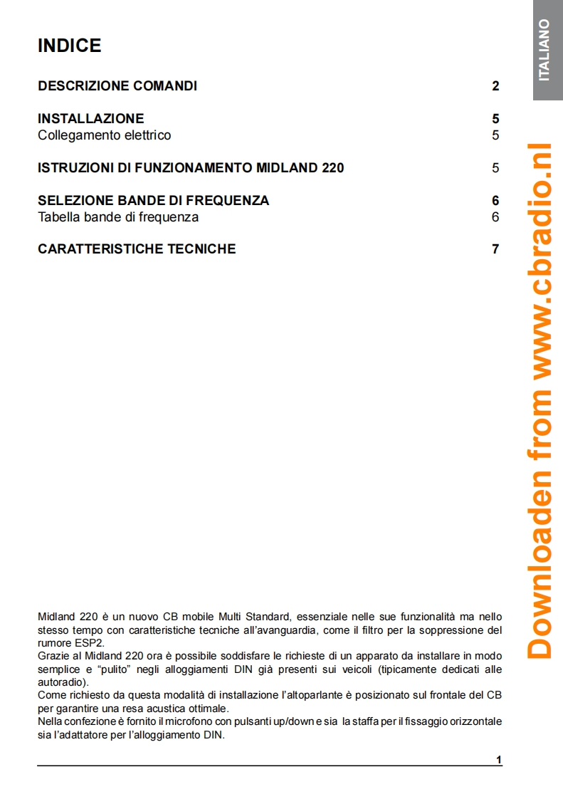 Midland_220_使用说明书手册