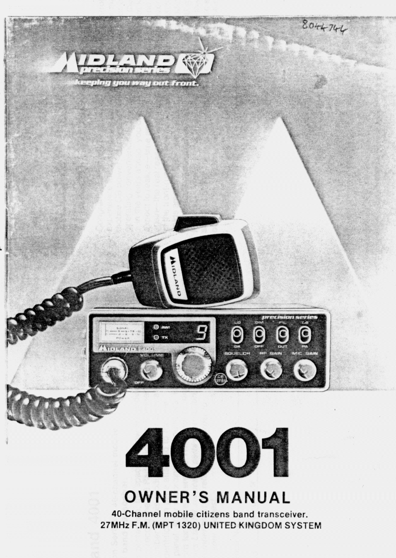 Midland_4001UK_Owners_Manual操作说明书手册