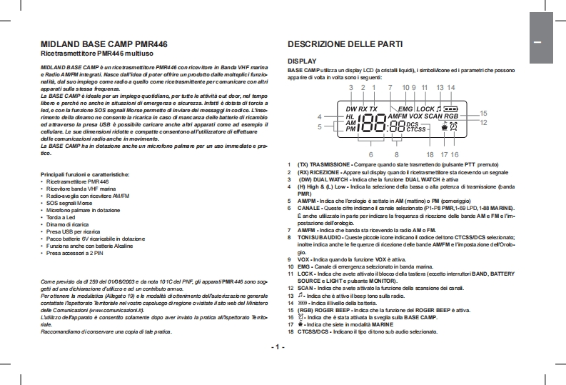 Midland_Base_camp_PMR446_使用说明书手册