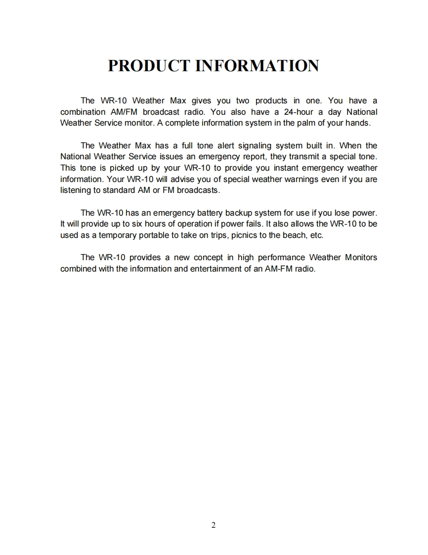 Midland_WR-10_(Owners_Manual操作说明书手册)