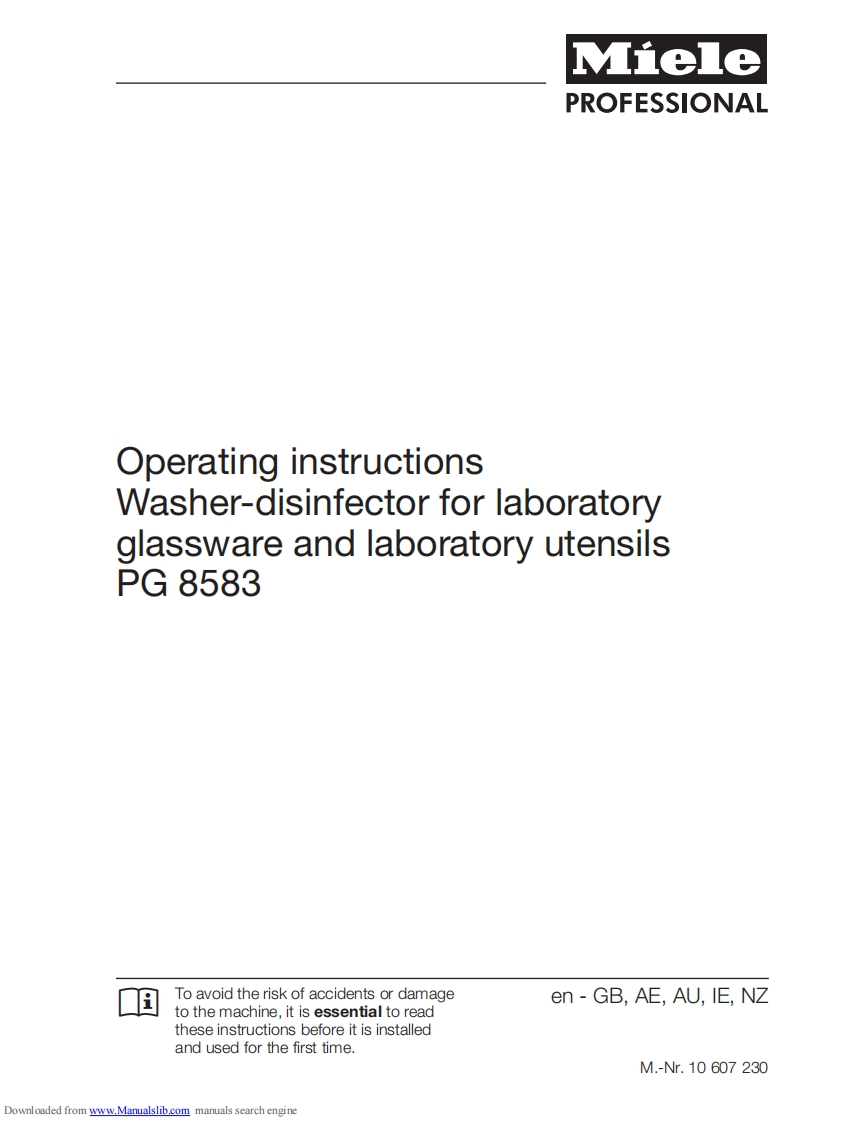 Miele-pg_8583-Waher-操作说明书手册