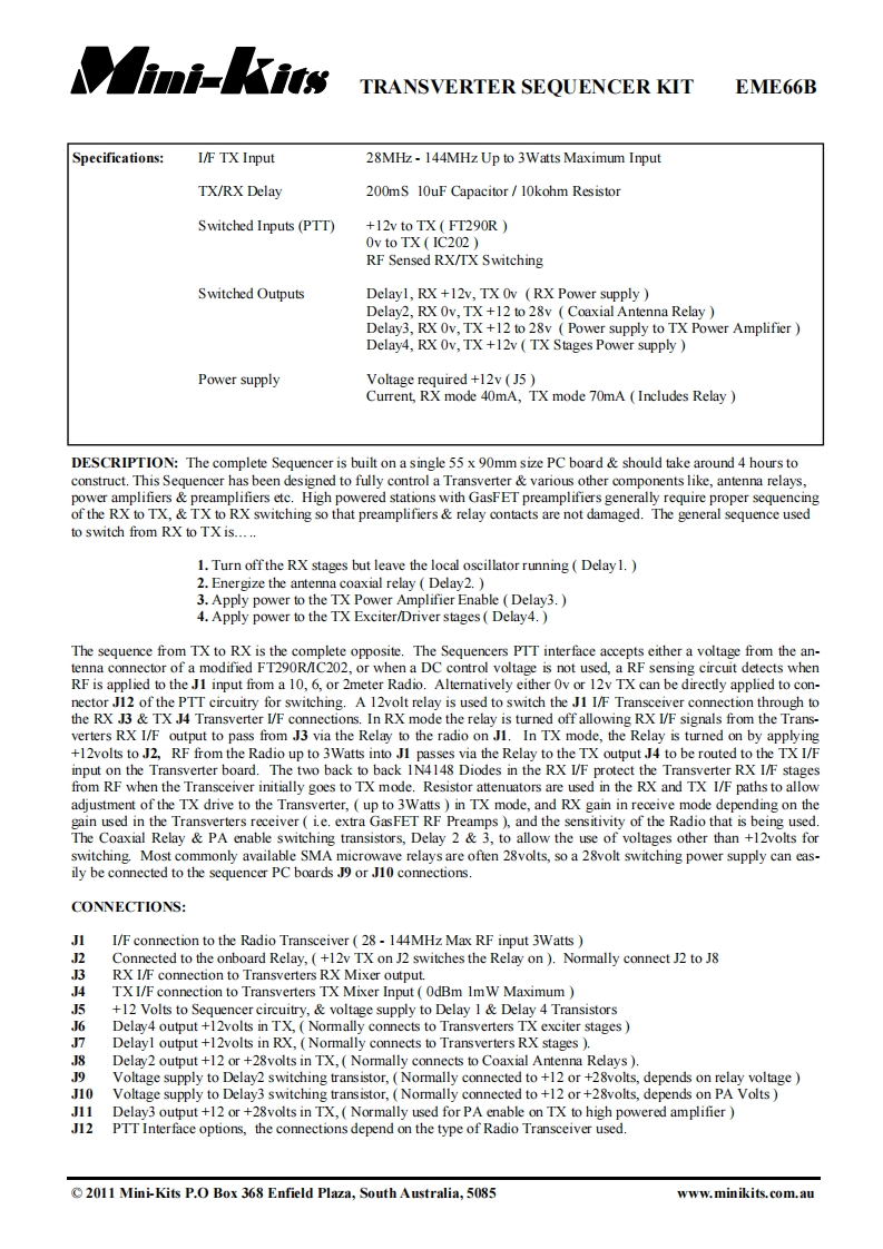 Mini-Kits_EME66-sequencer_user操作说明书手册