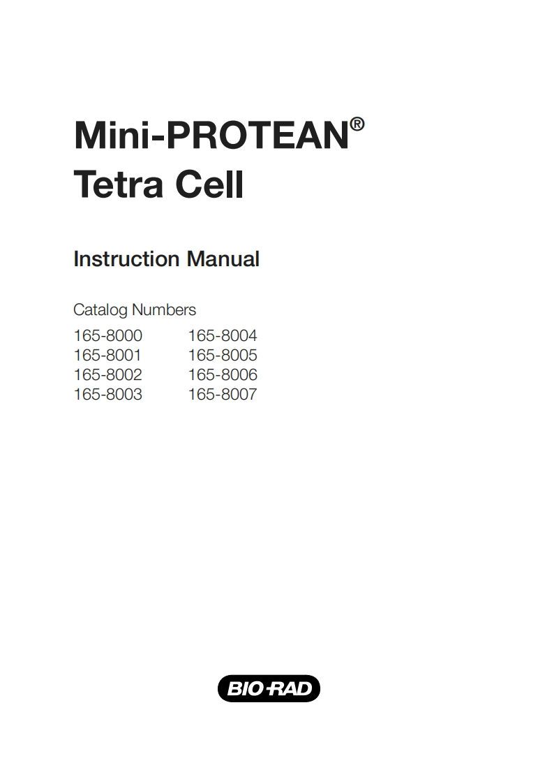 Mini-Protean-Tetra-Cell-操作说明书手册
