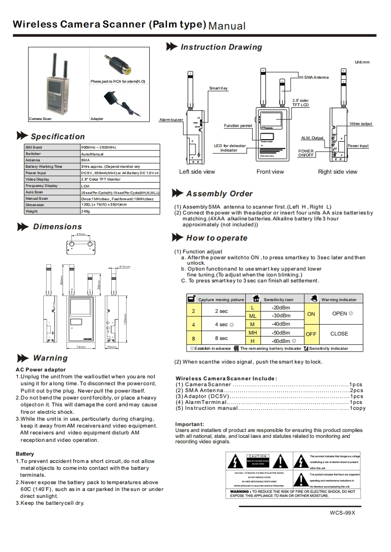 Misumi_WCS-99x-(Manual操作说明书手册)