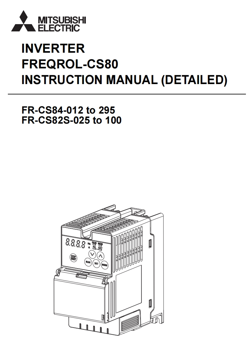 Mitsubishi-FR-CS80-Manual变频器操作说明书手册-ENG