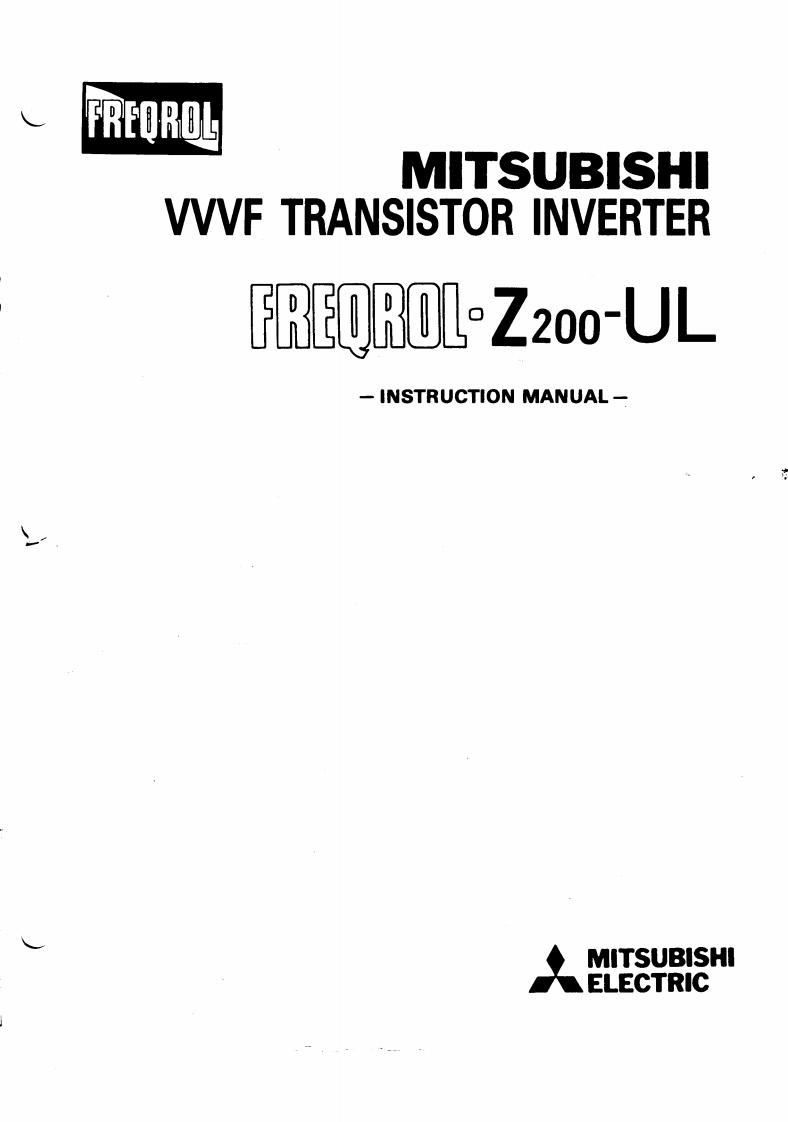 Mitsubishi-Freqrol-FR-Z220-操作说明书手册