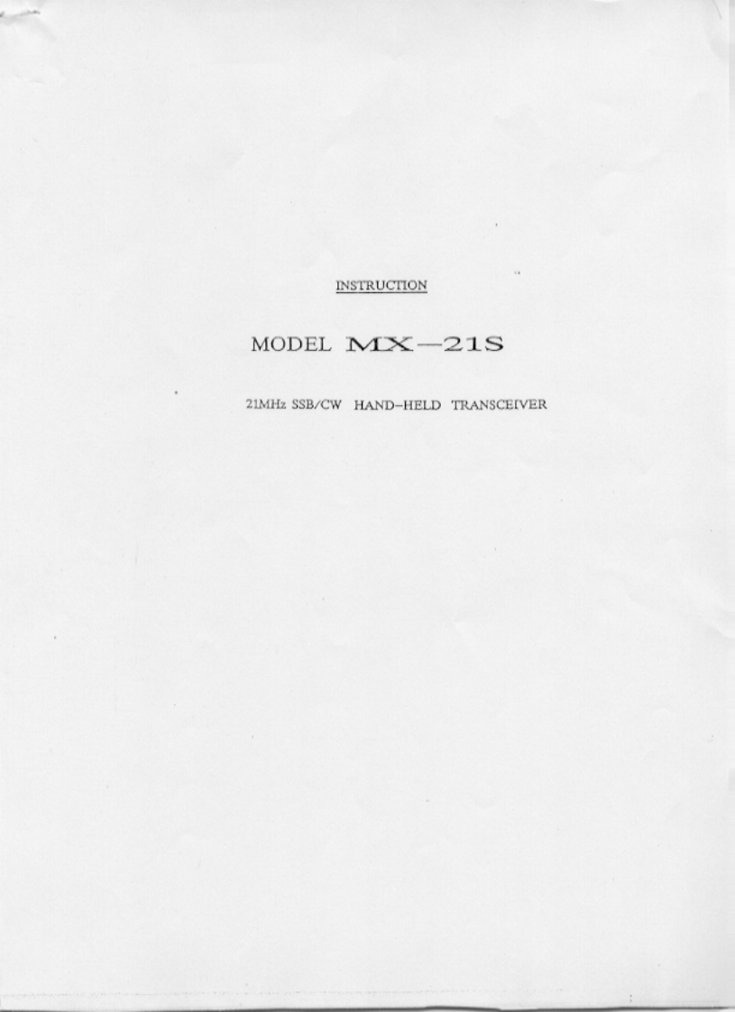 Mizuho_MX-21S-(Manual操作说明书手册)