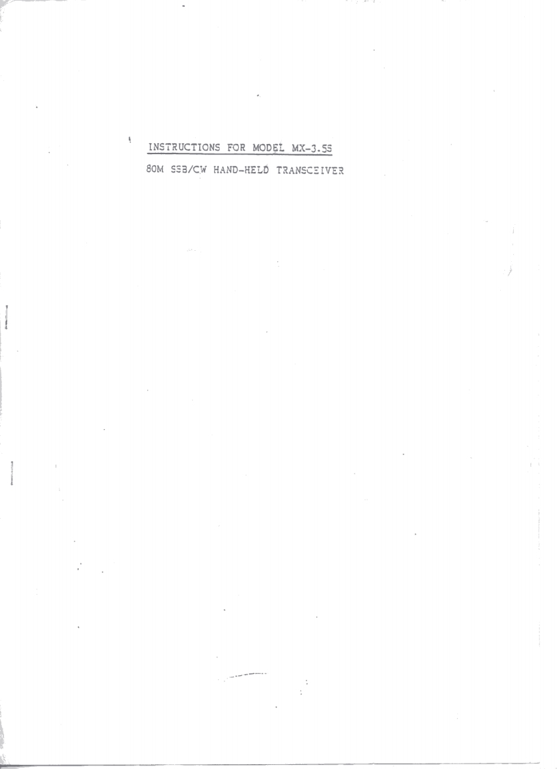 Mizuho_MX-3.5S-(Manual操作说明书手册)