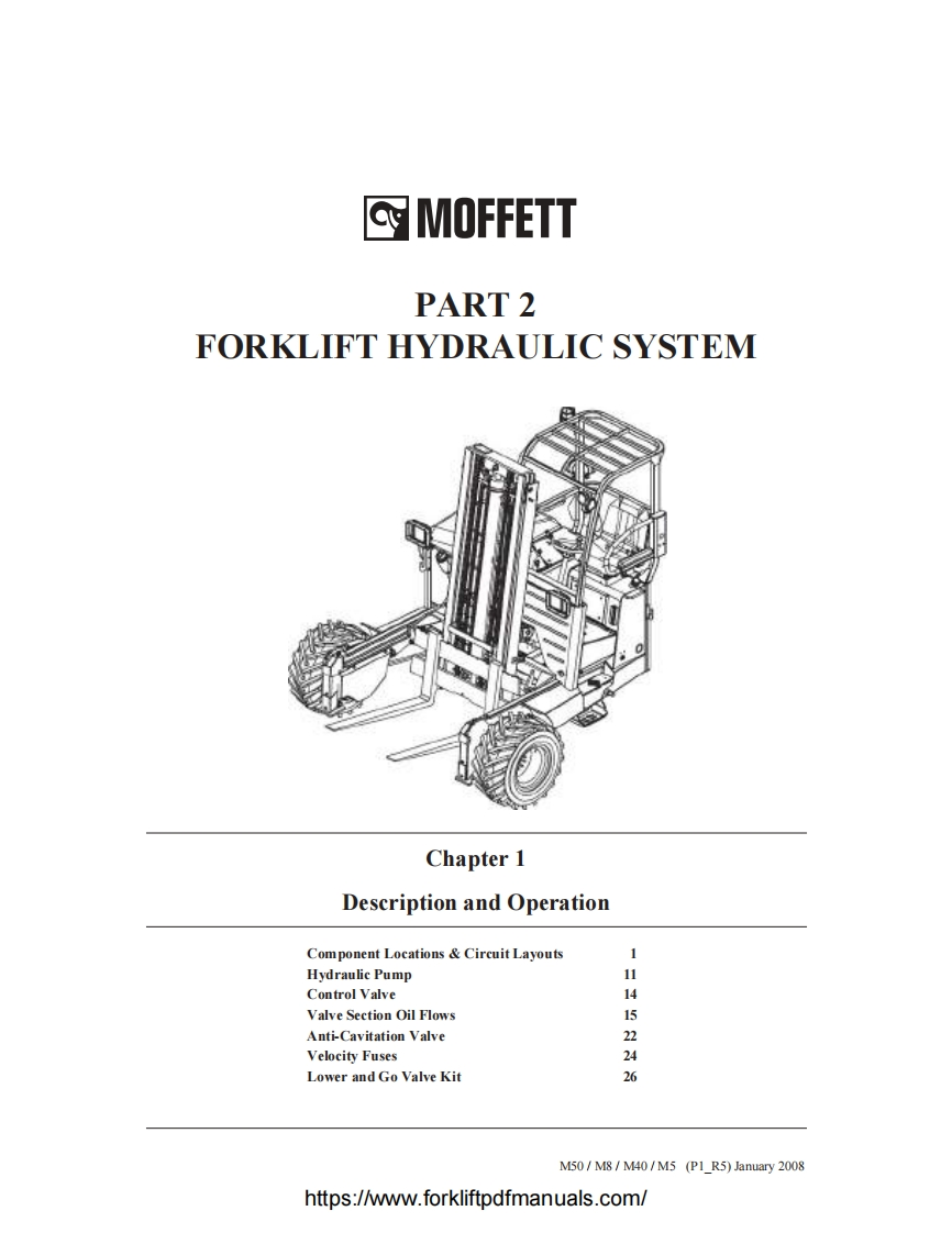 Moffett-Forklift-Truck-Hydraulic-System--维修维护手册-PDF