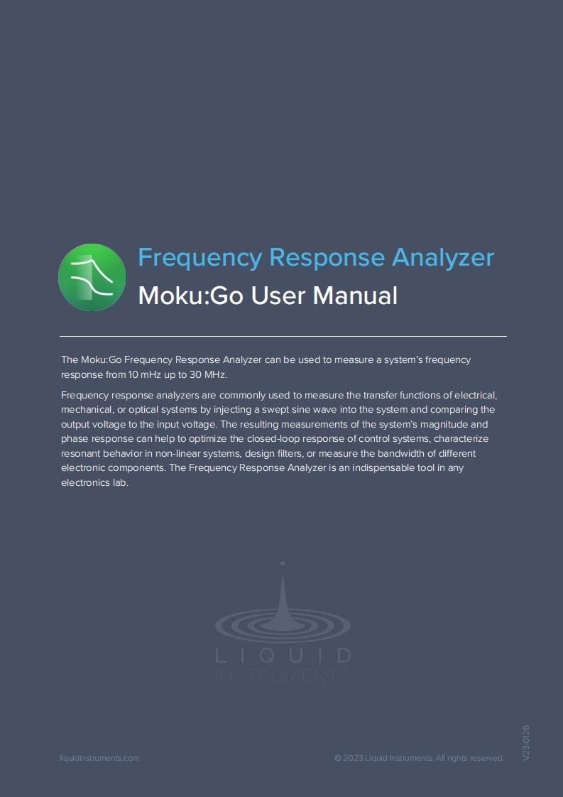 MokuGo_使用说明书手册_frequency-response-analyzer_EN